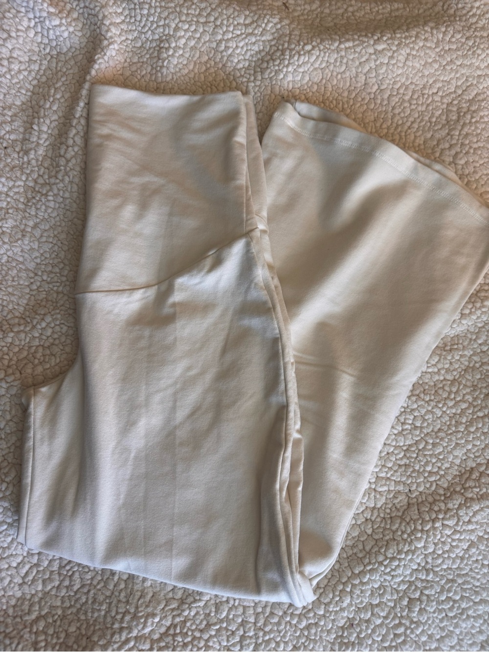 Cream Wide Leg Maternity Pant